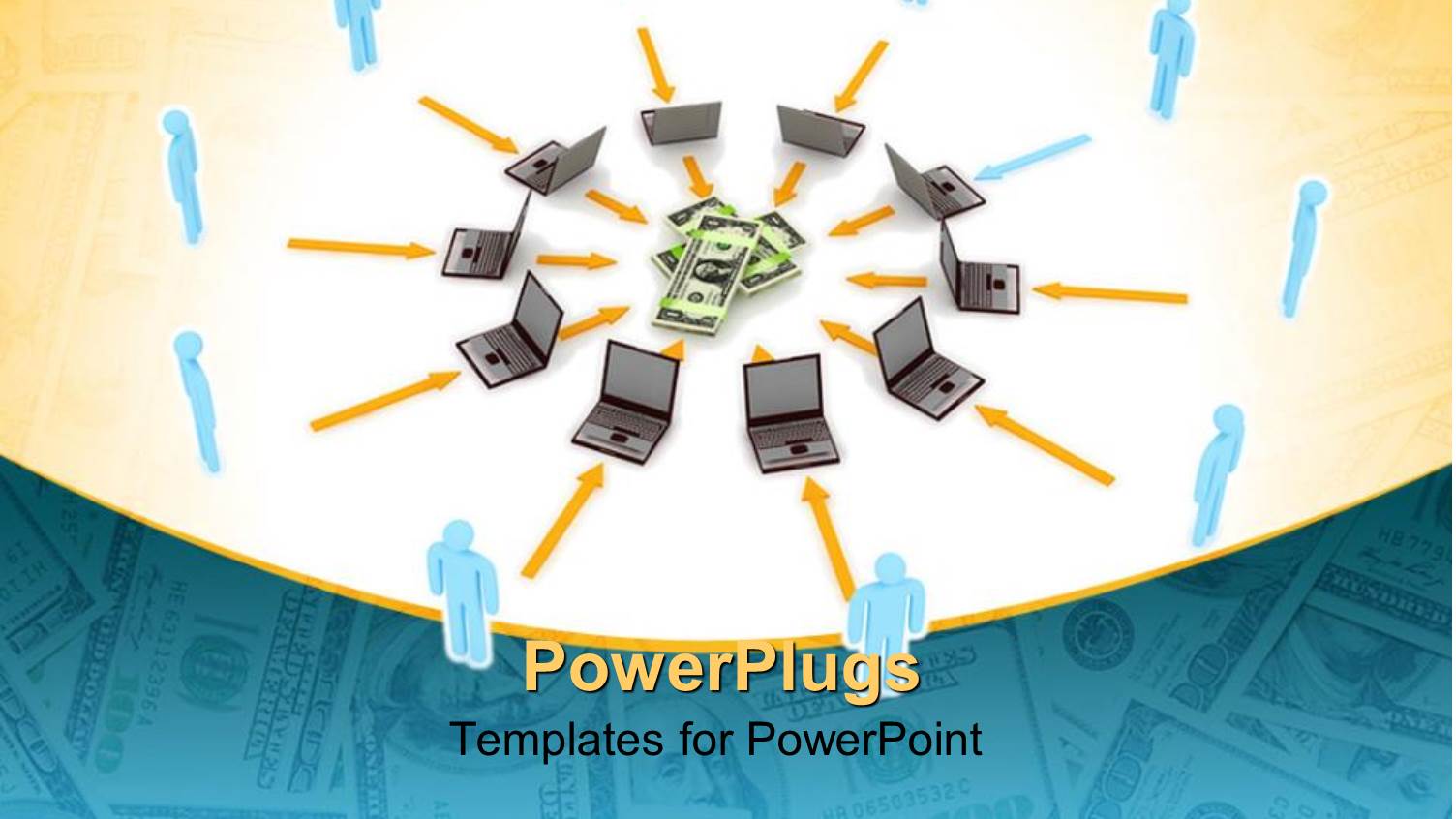 a Number of Laptops with Dollars in Between them