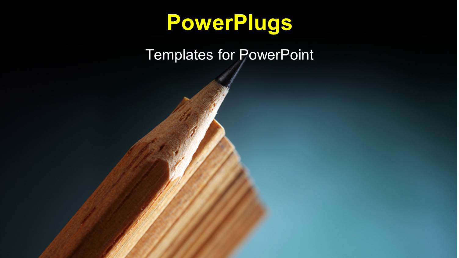 a Number of Lead Pencils with a Sharpened One and Bluish Background