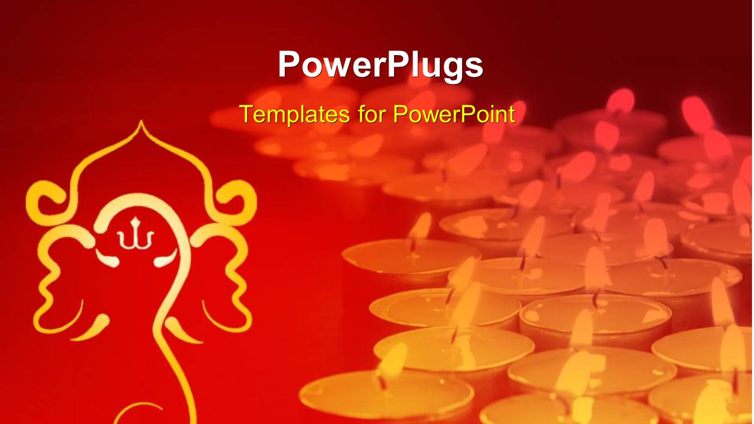 a Number of Lights with Reddish Background and Hinduism Sign