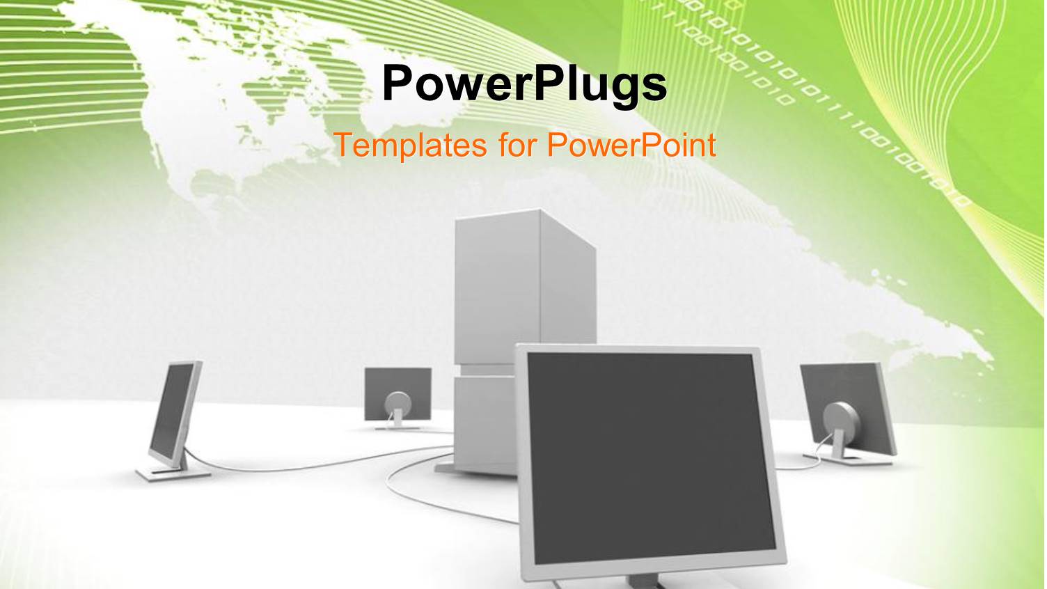 a Number of Monitors with a Cpu and Map in the Background