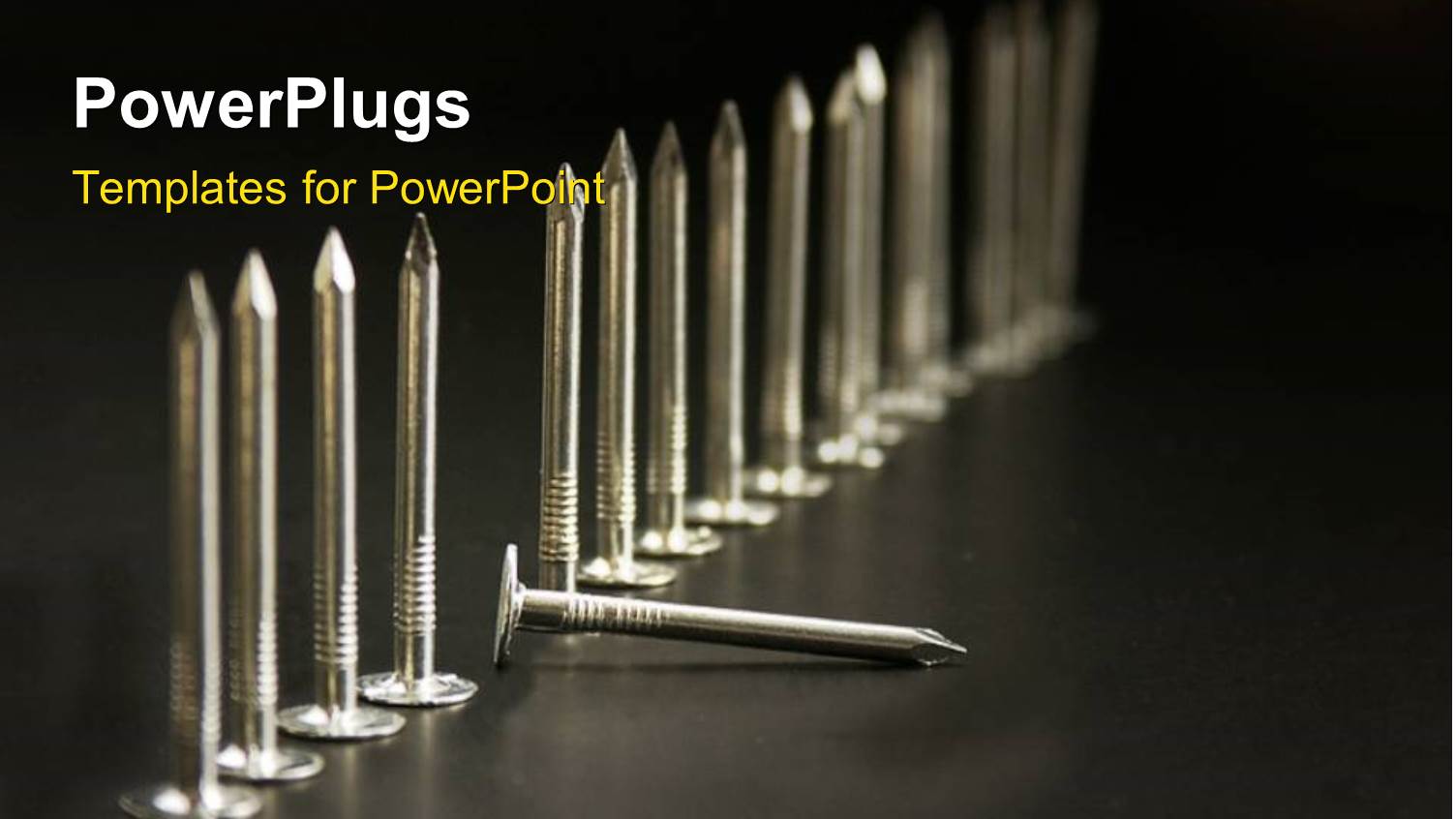 a Number of Nails with Grayish Background