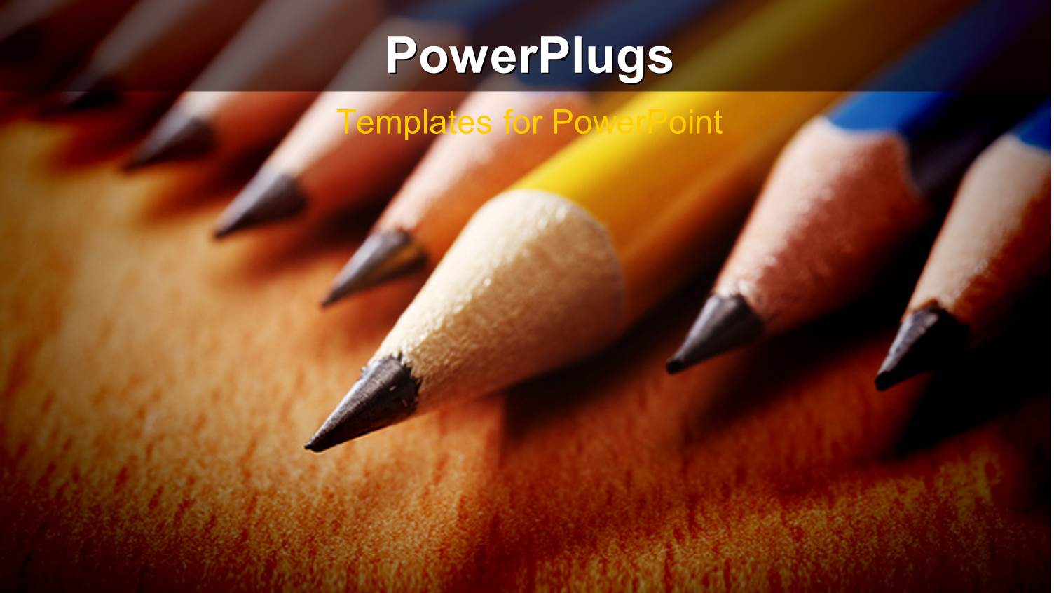 a Number of Pencils with a Brownish Background and Place for Text