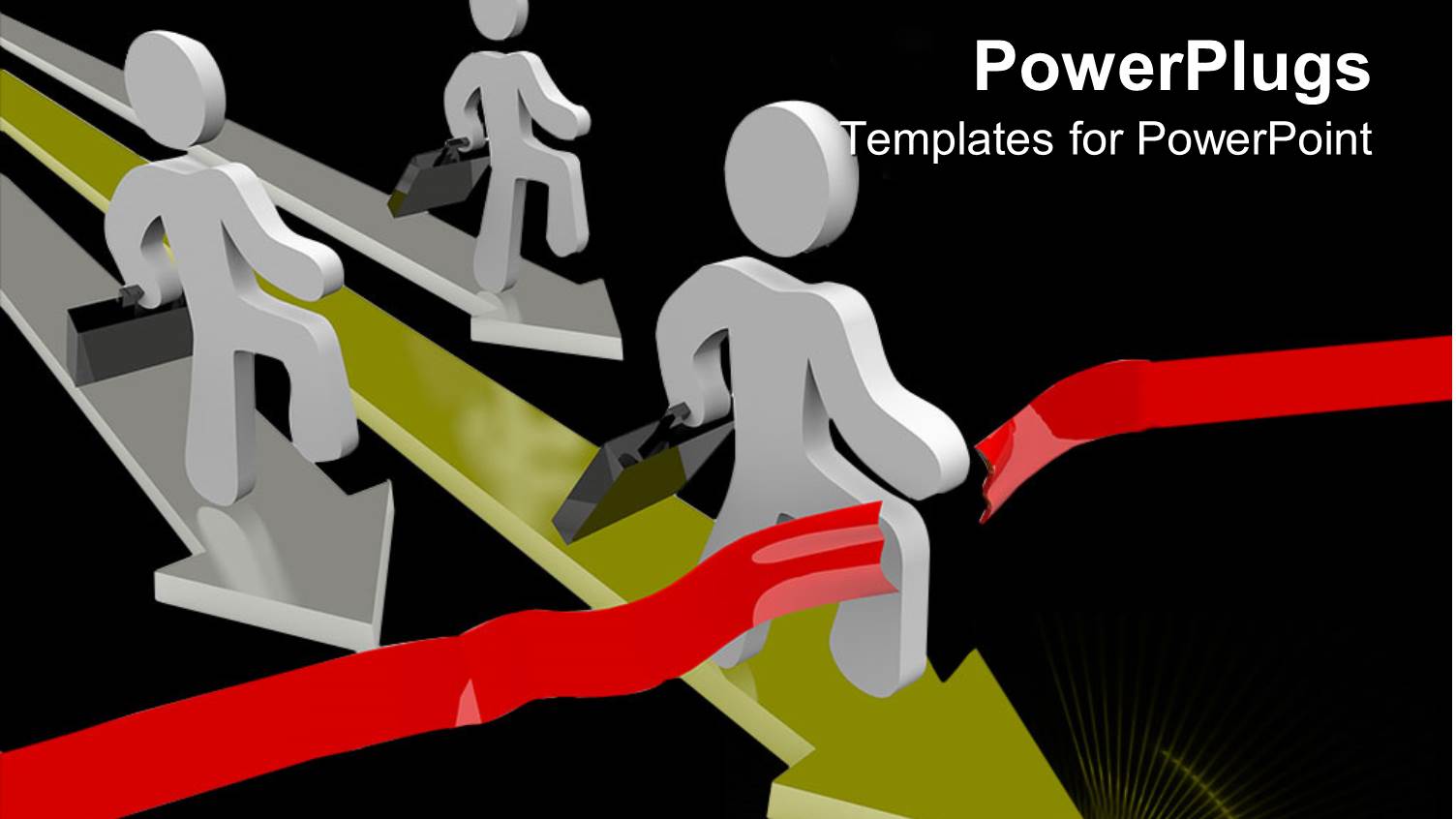 a Number of People on Arrows with Blackish Background