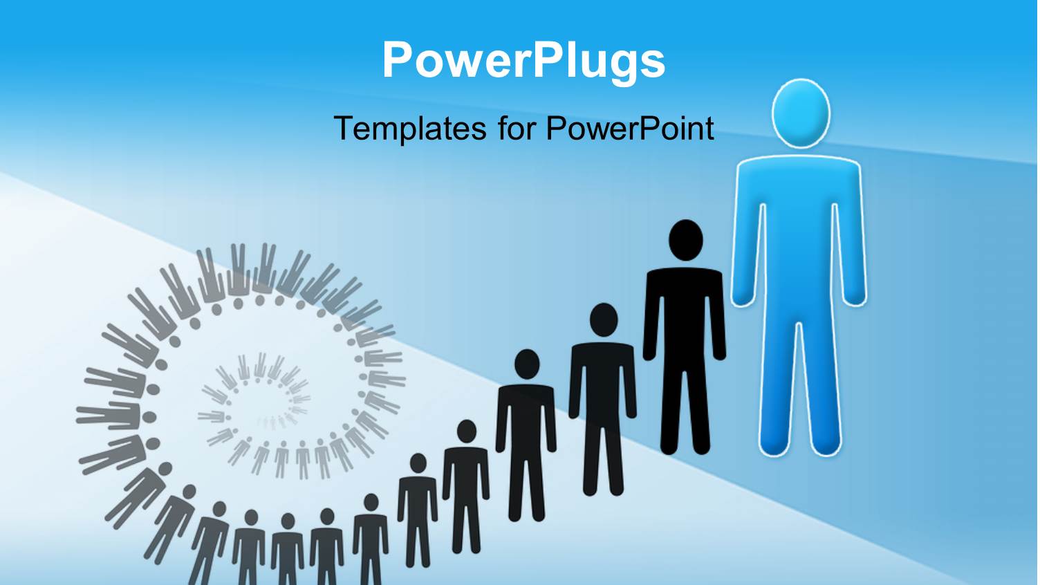 a Number of People with a Bluish Background