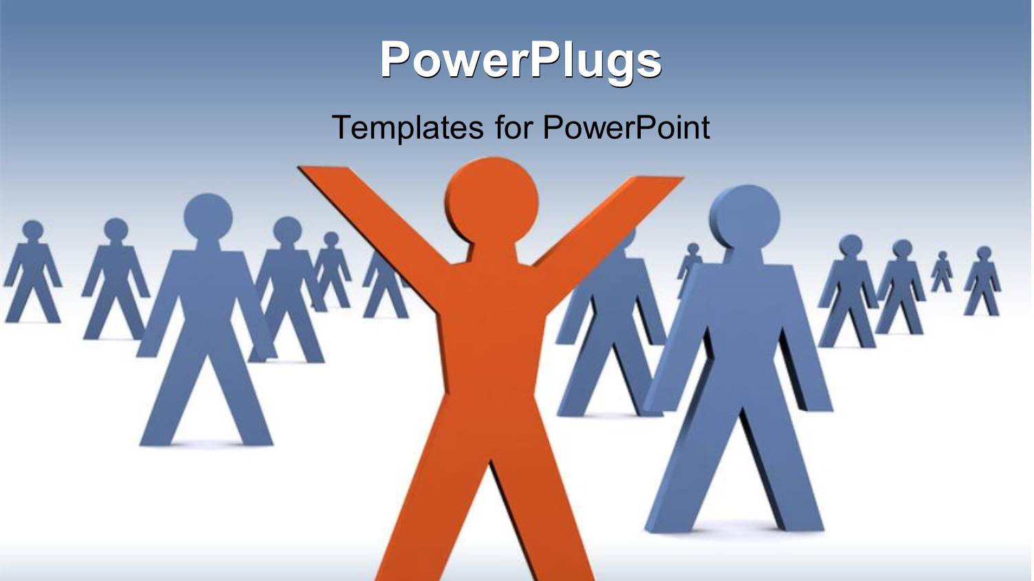 a Number of People with Bluish Background and Place for Text