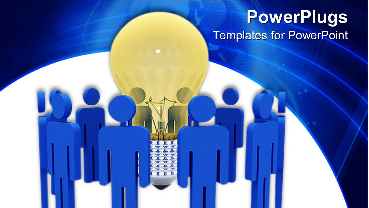 a Number of People with a Bulb in the Middle