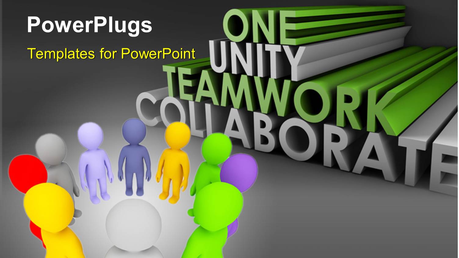 a Number of People in a Circle with Grayish Background and Place for Text