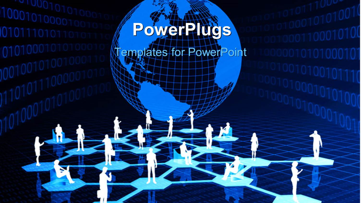 a Number of People Connected to Each other with Globe in the Background