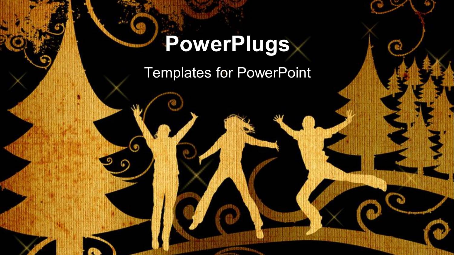 a Number of People Dancing with Trees in the Background