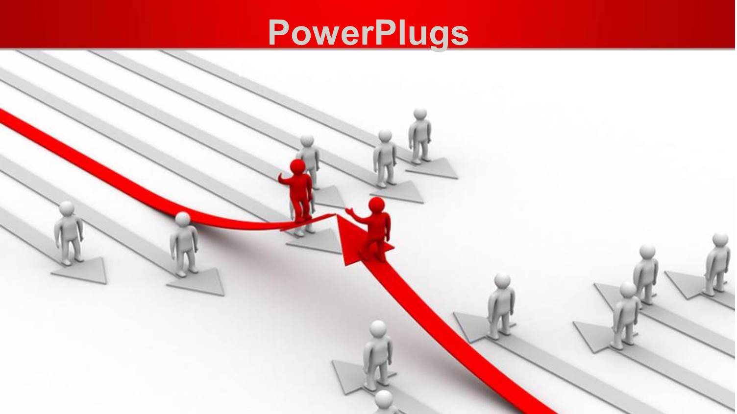 a Number of People on Different Paths