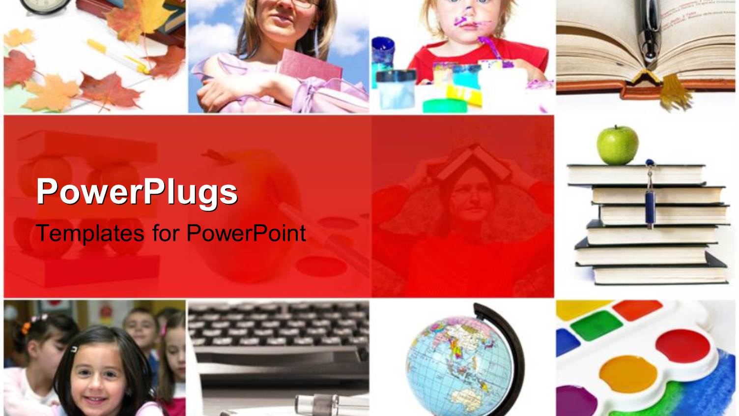 a Number of People and a Globe with Reddish Background