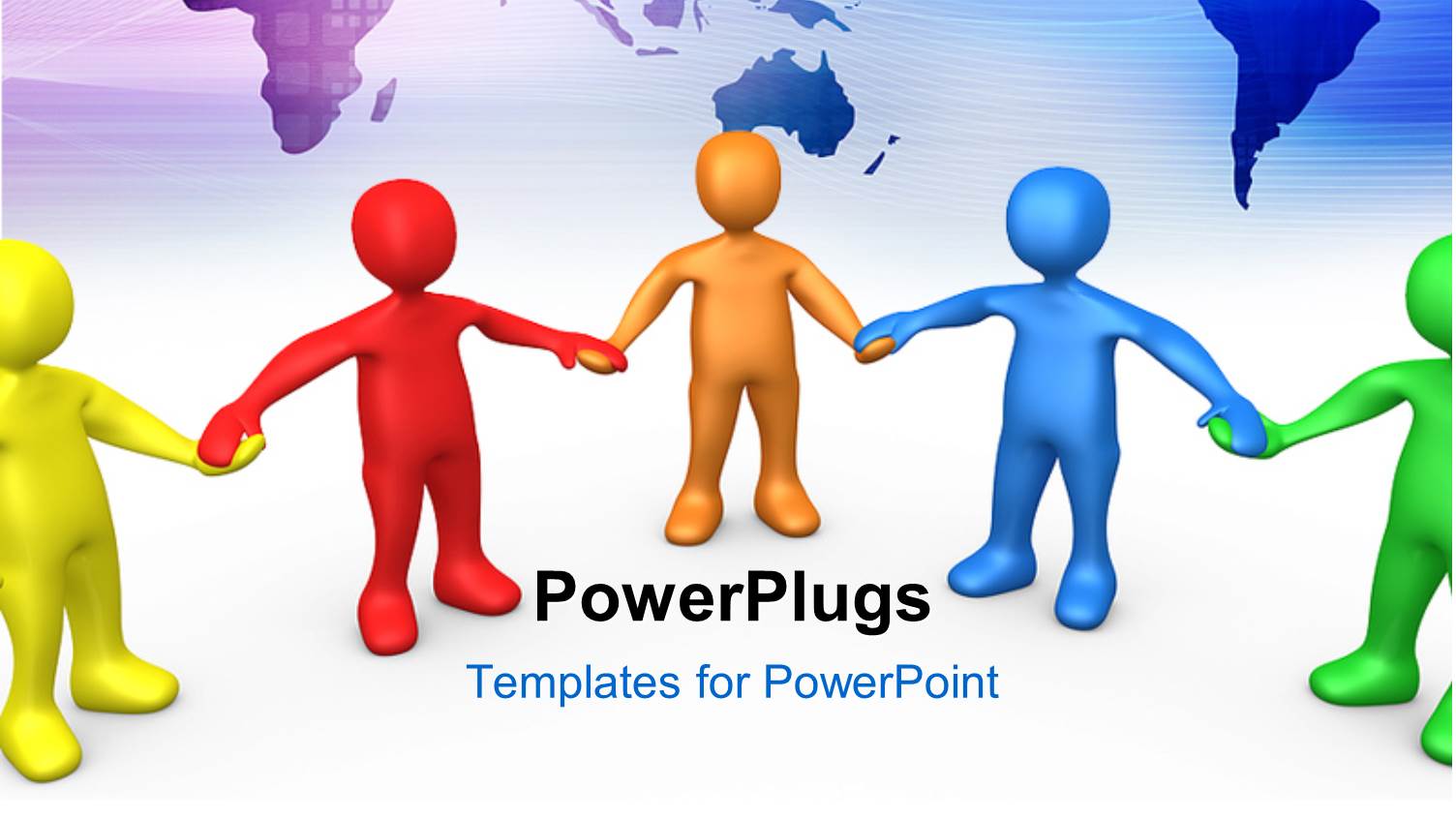 a Number of People Holding their Hands with Map in the Background