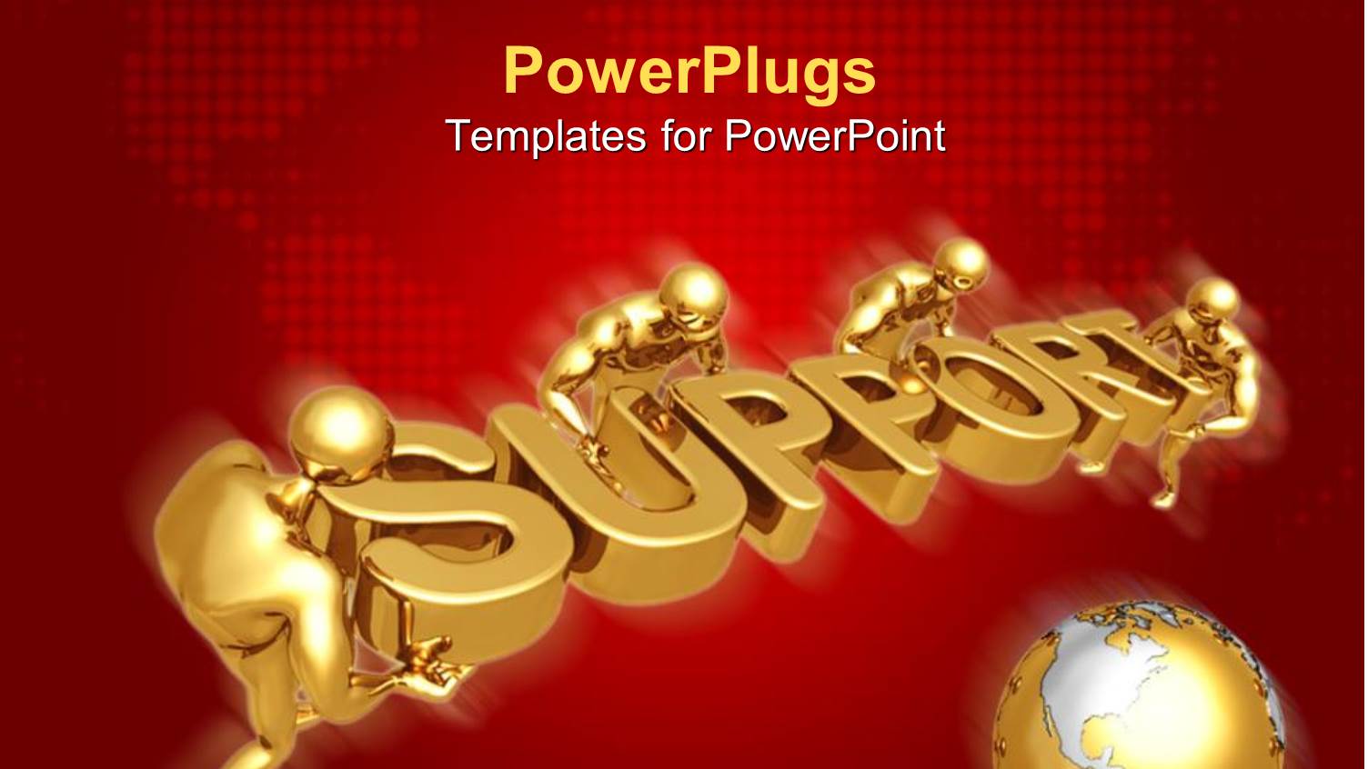 a Number of People Making Thr Support Word with Reddish Background