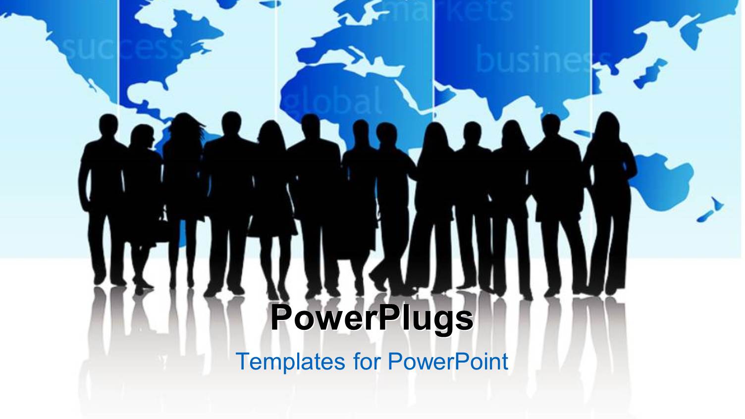 a Number of People and a Map in the Background