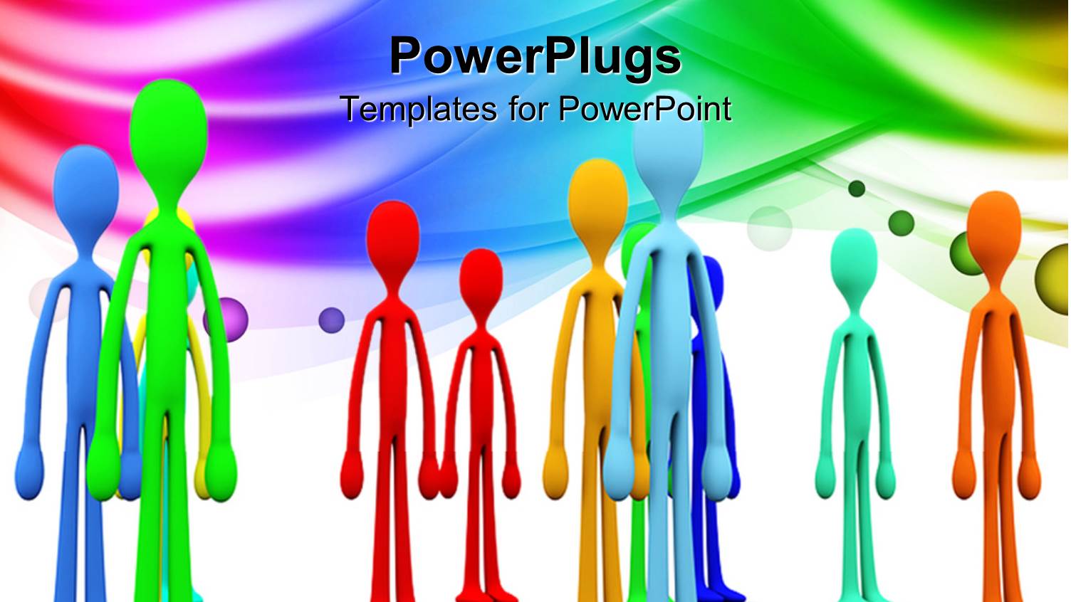 a Number of People with Multicolored Background