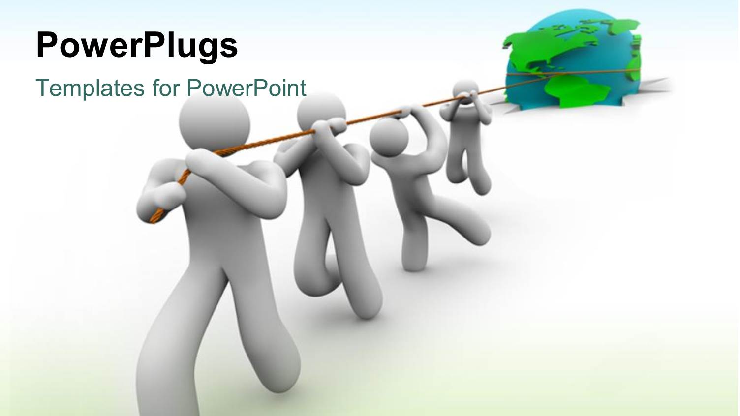 a Number of People Pulling the Globe