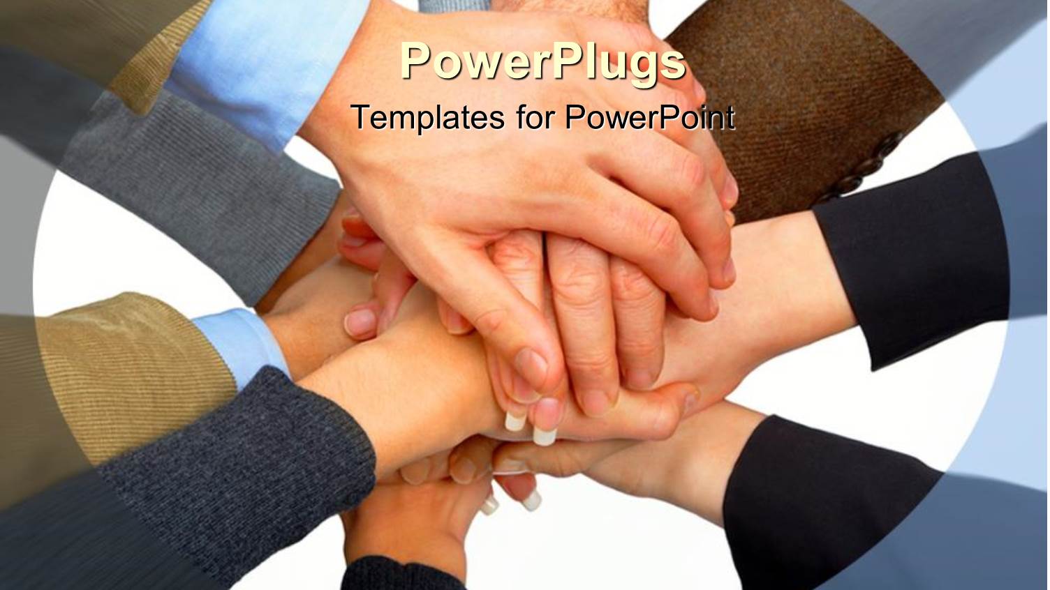 a Number of People Putting their Hands on One Another's