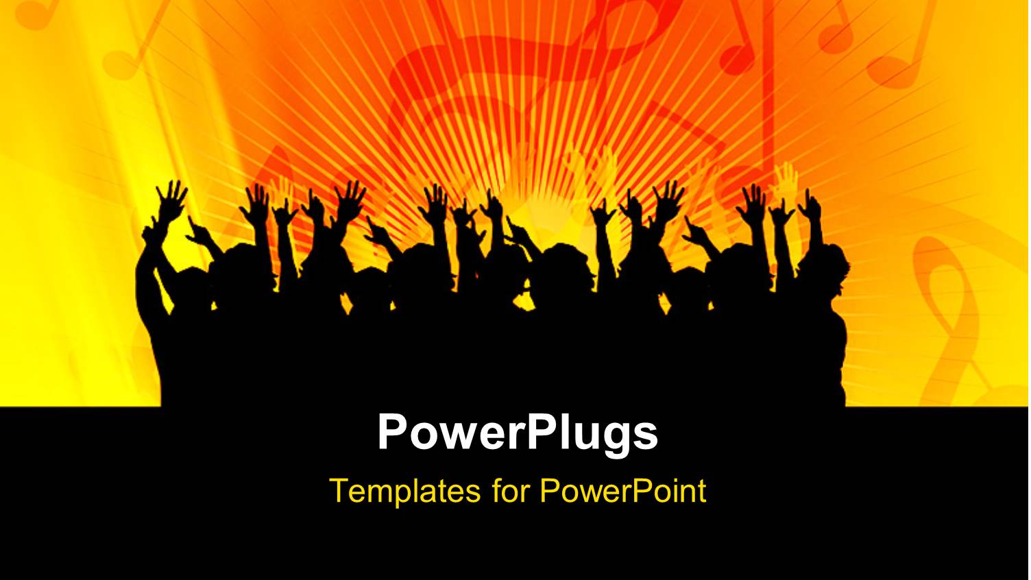 a Number of People Putting their Hands Up with Yellowish Background