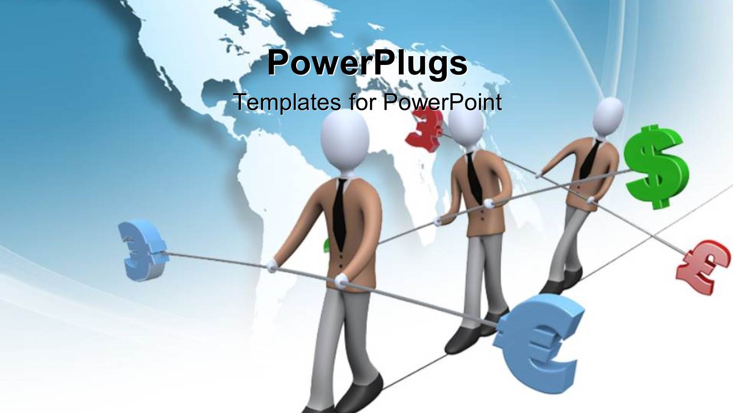 a Number of People on a Rope with Map in the Background