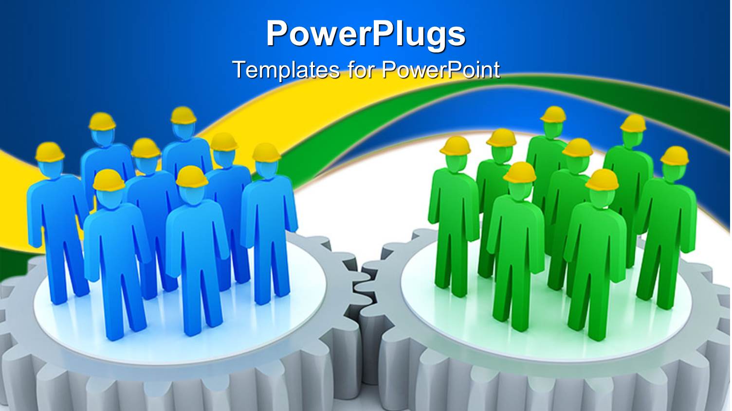 a Number of People Standing on the Gears