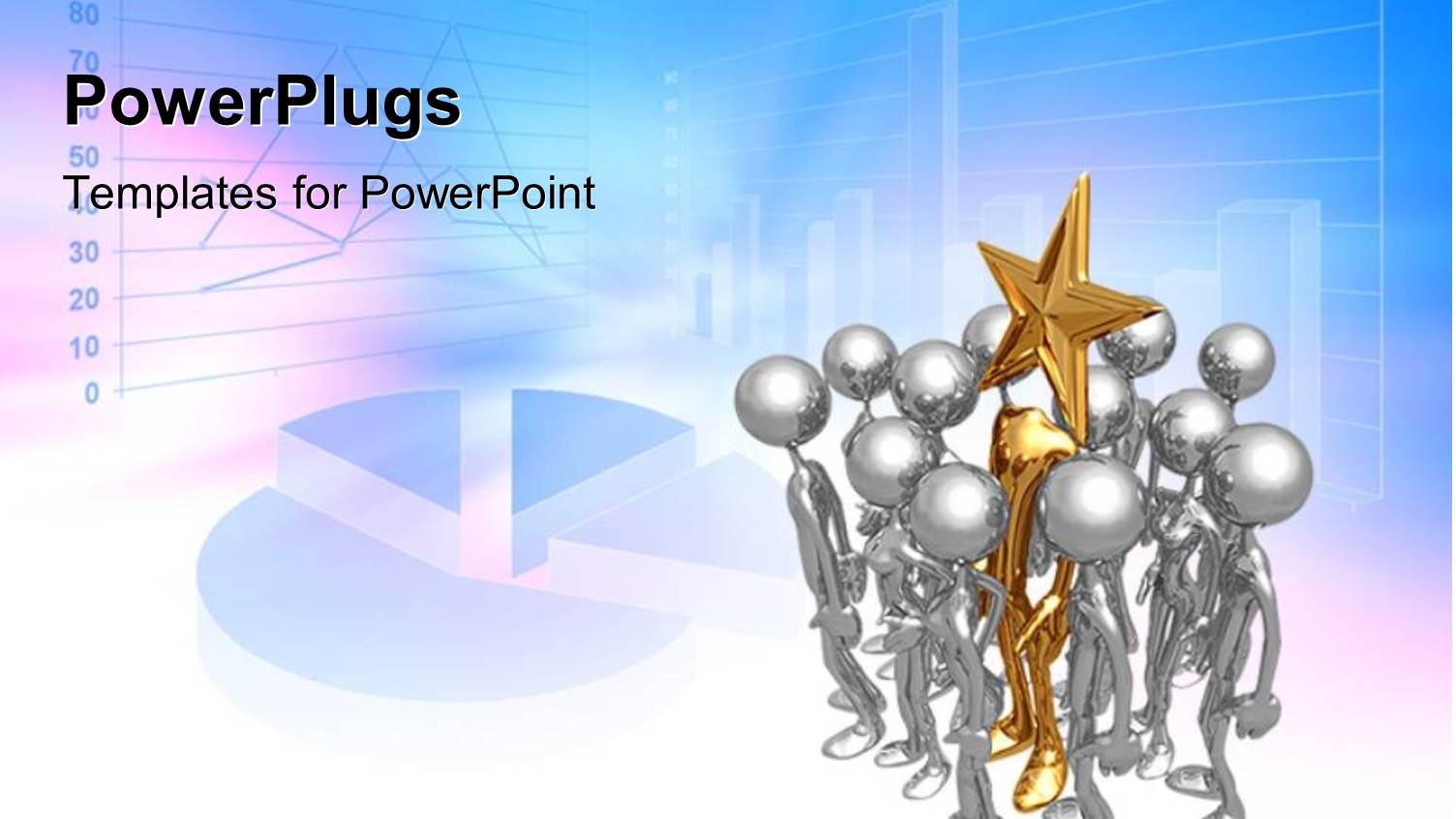 a Number of People with a Star and Pie Chart