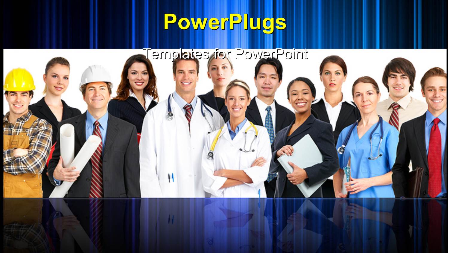 a Number of Professionals in the Background