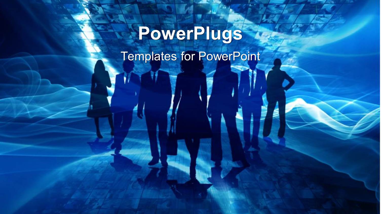 a Number of Professionals with Bluish Background