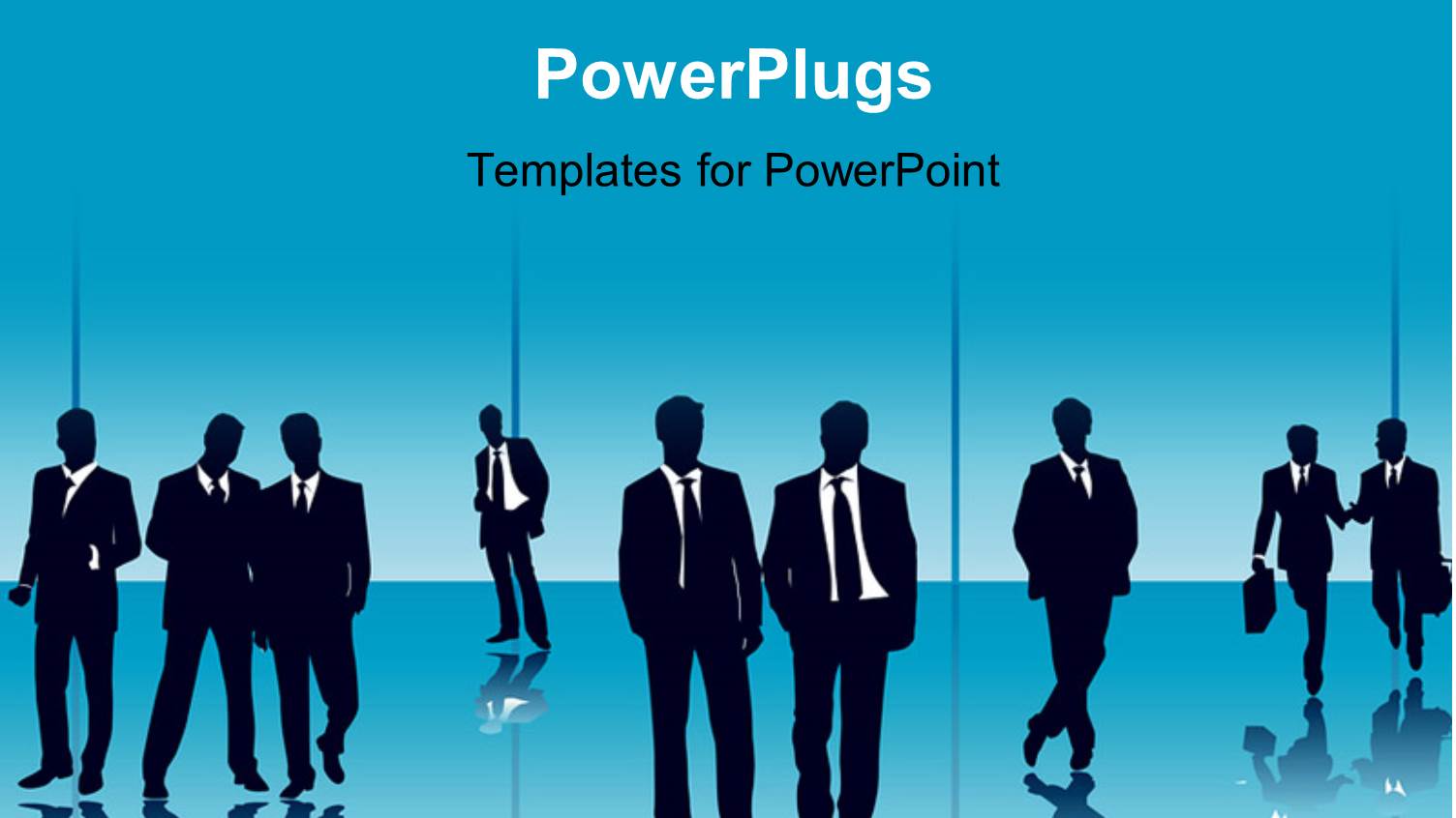 a Number of Professionals with Bluish Background and Place for Text