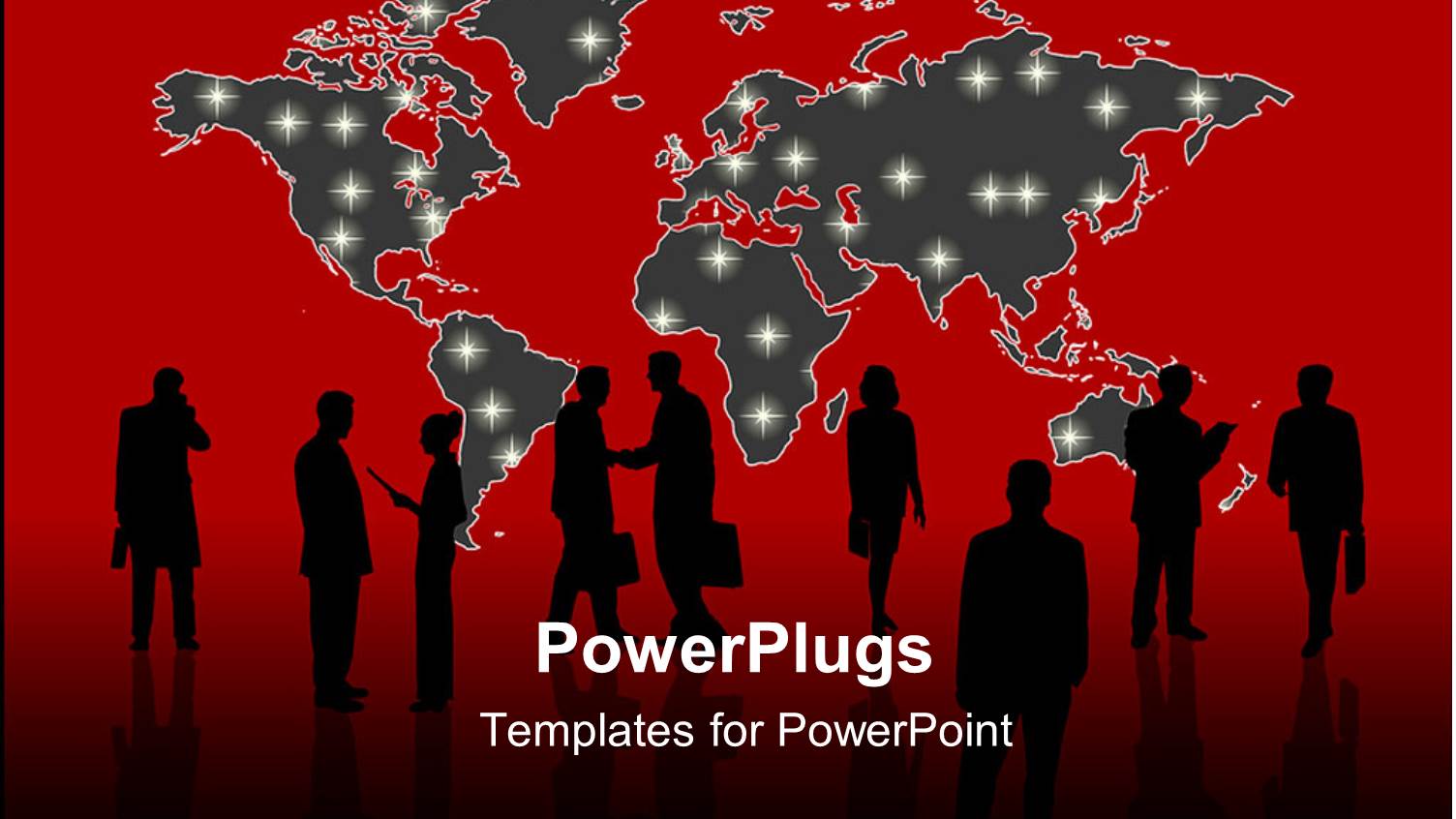 a Number of Professionals with Earth's Map in the Background