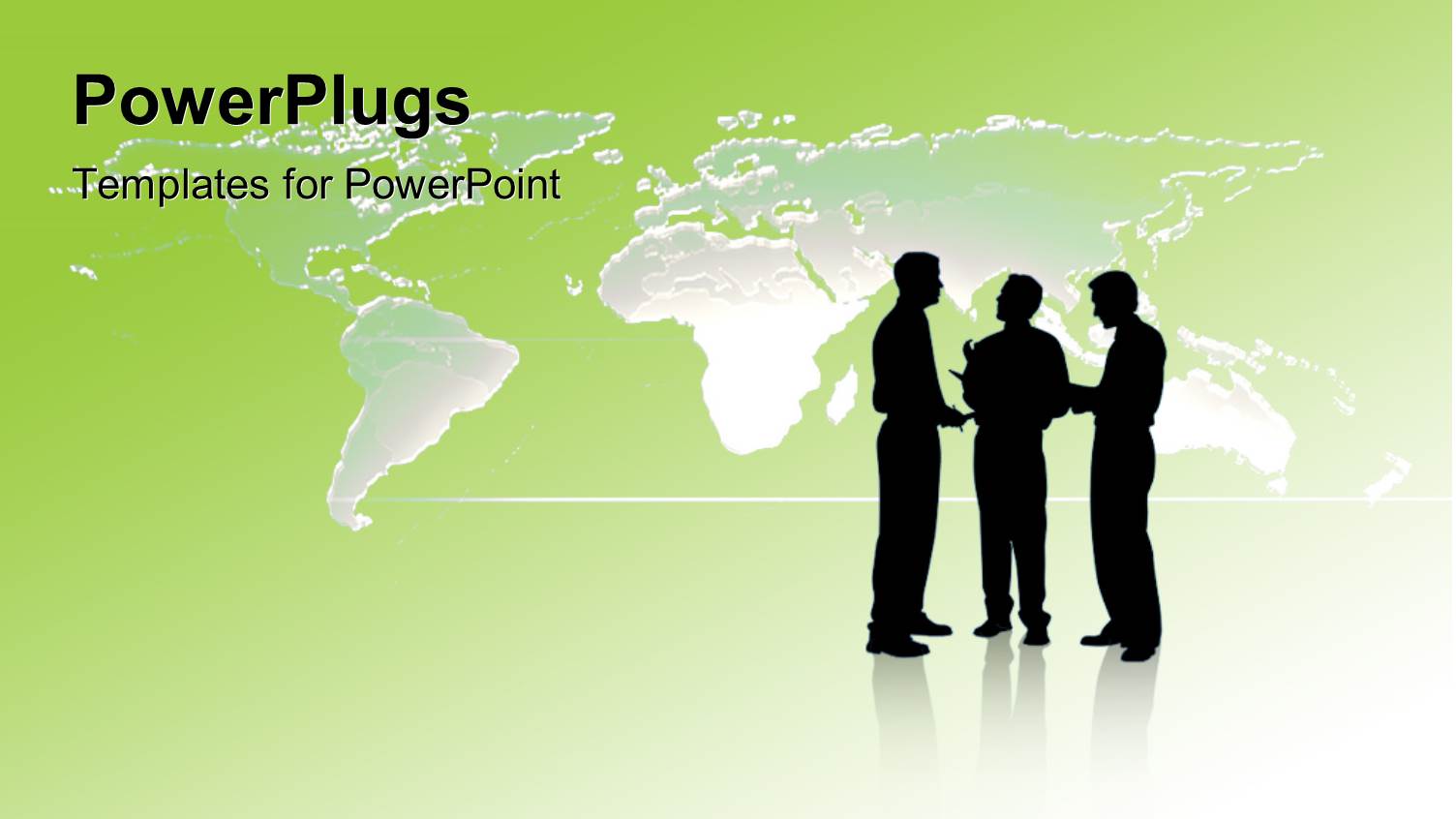 a Number of Professionals with a Map in the Background