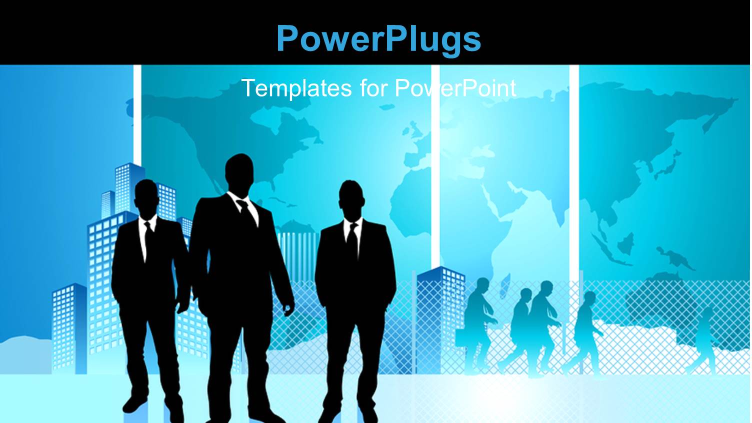 a Number of Professionals with Map in the Background