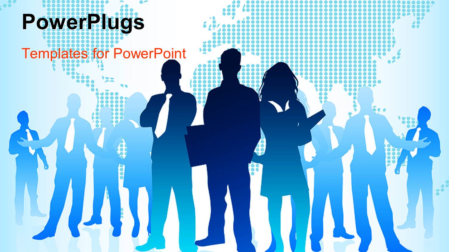 a Number of Professionals with Map of the Earth in the Background