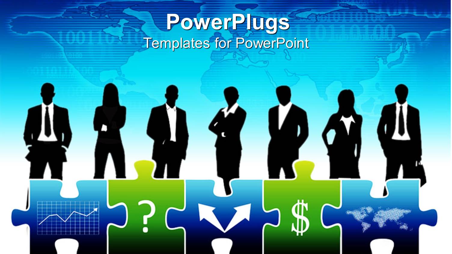 a Number of Professionals with Map of the Earth in the Background