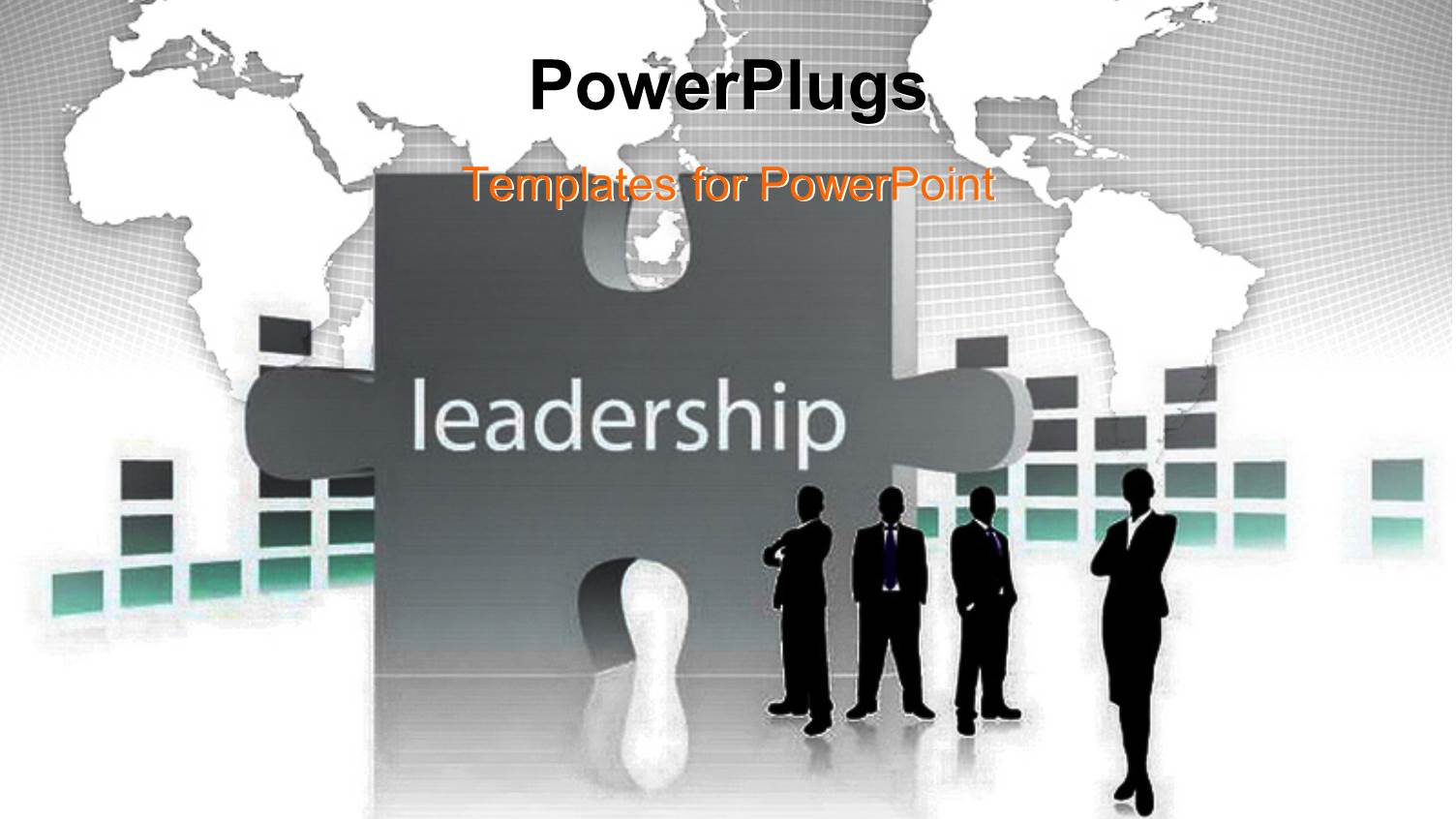 a Number of Professionals with Puzzle Piece in Background