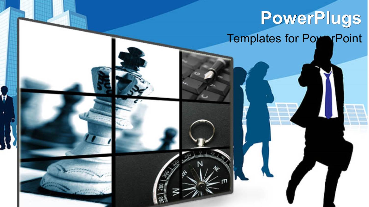 a Number of Professionals with a Screen in Background