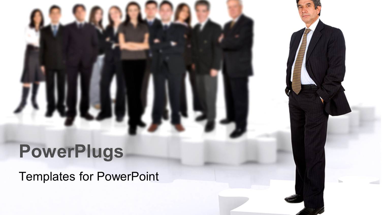 a Number of Professionals with White Background