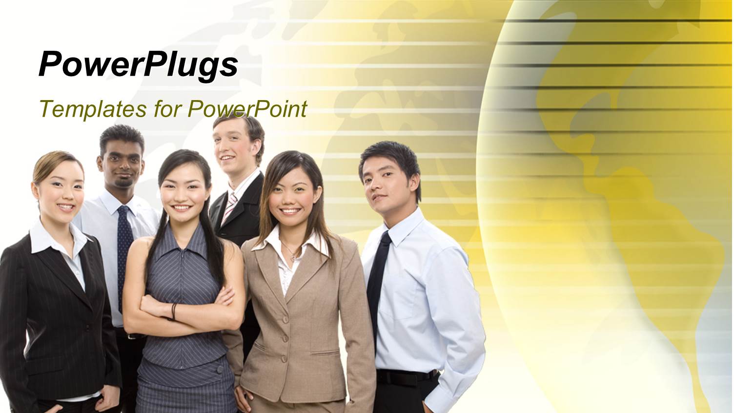 a Number of Professionals with Yellowish Background