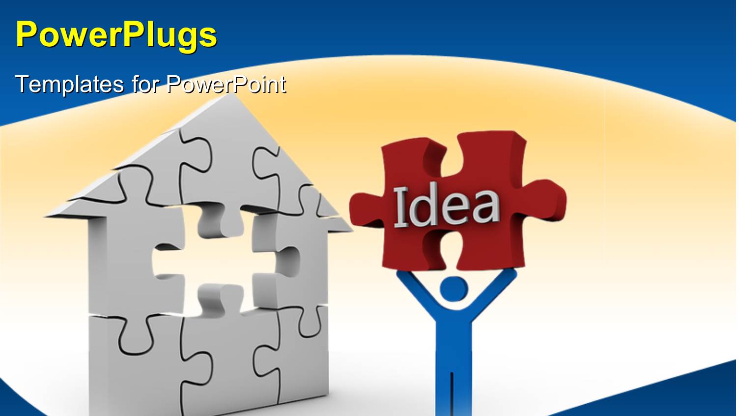 a Number of Puzzle Pieces with a Person Carrying an Idea