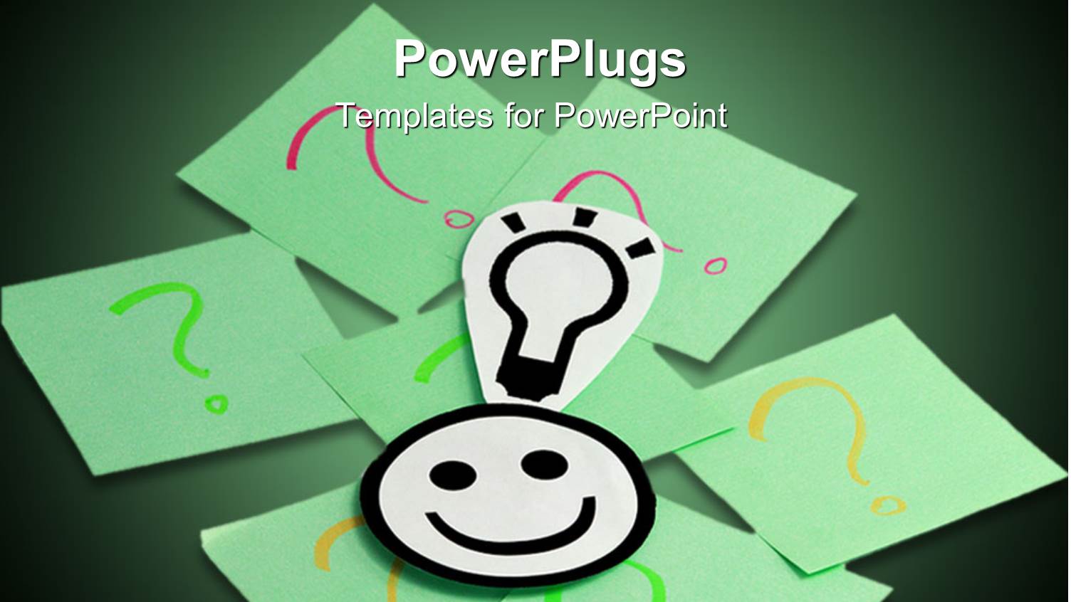 a Number of Question Marks and a Smiley