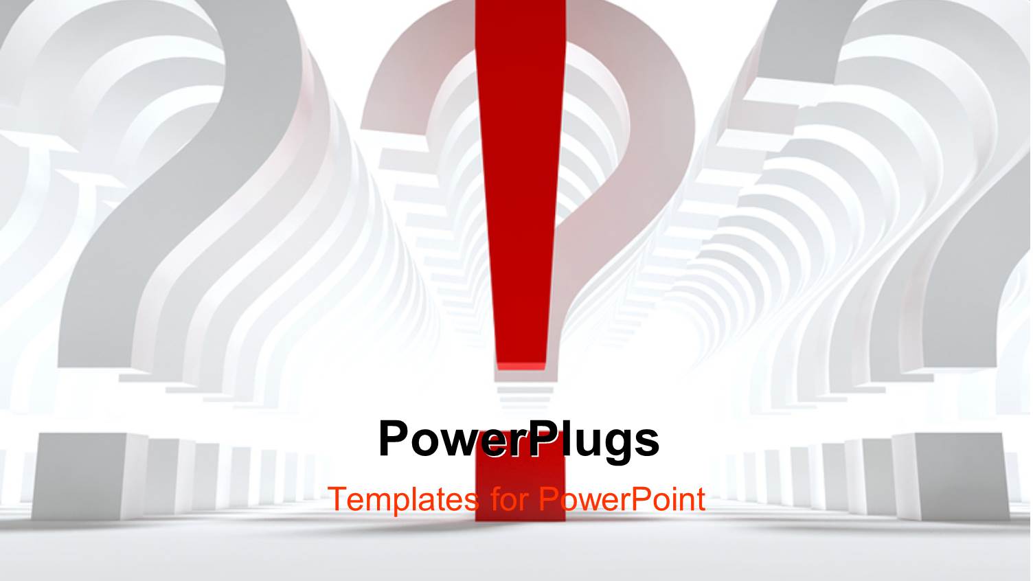 Number of Question Sign with Single Red Exclamation Sign Against White Color