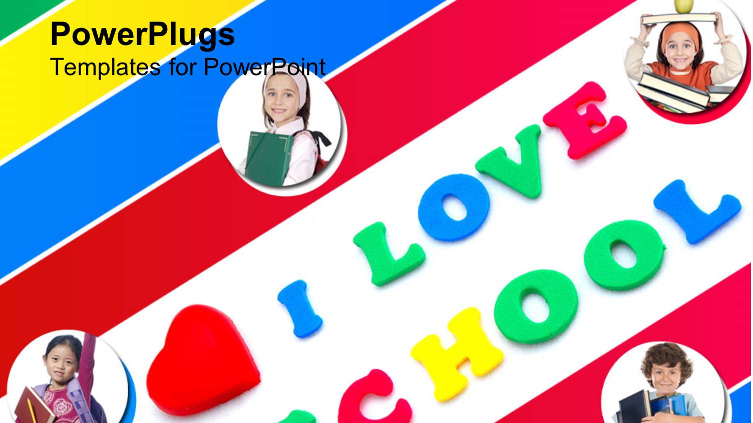 a Number of School Going Children with Colorful Background