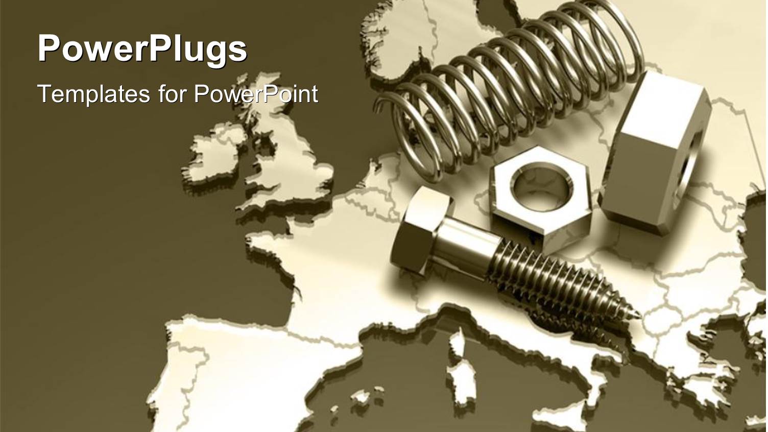 a Number of Screws and Nut Bolts with Map in the Bckground