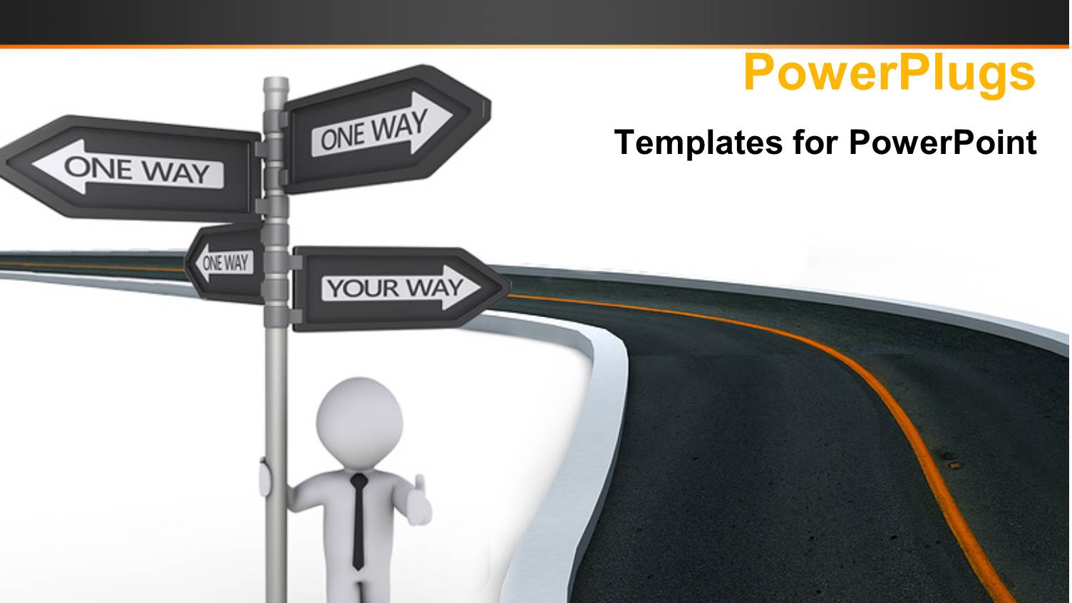 a Number of Signs for a Person with a Road