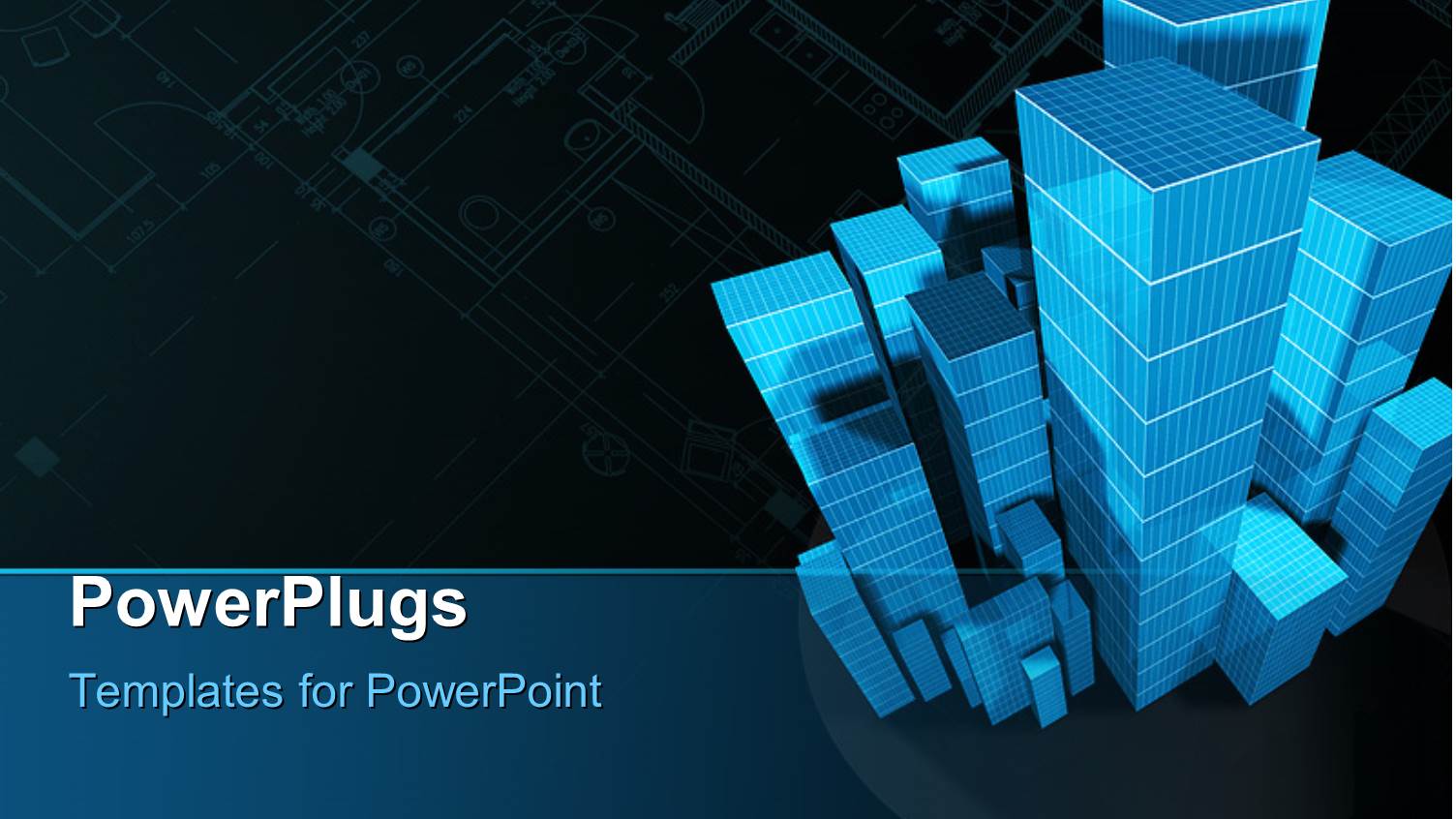 a Number of Sky Scrapers with Dark Background