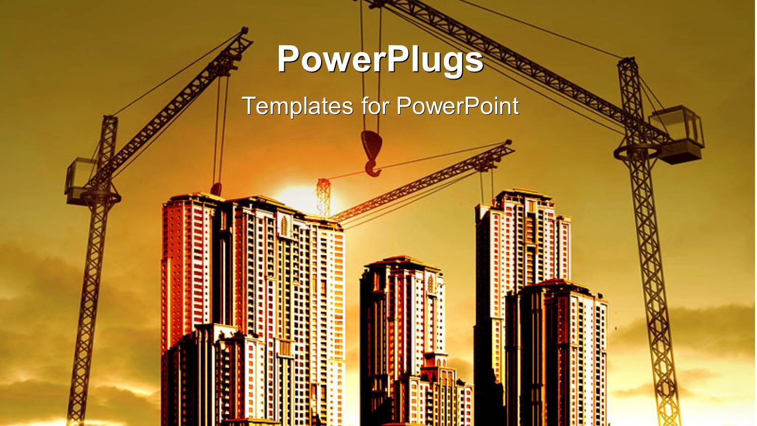 a Number of Sky Scrapers with Machinery Alongside them