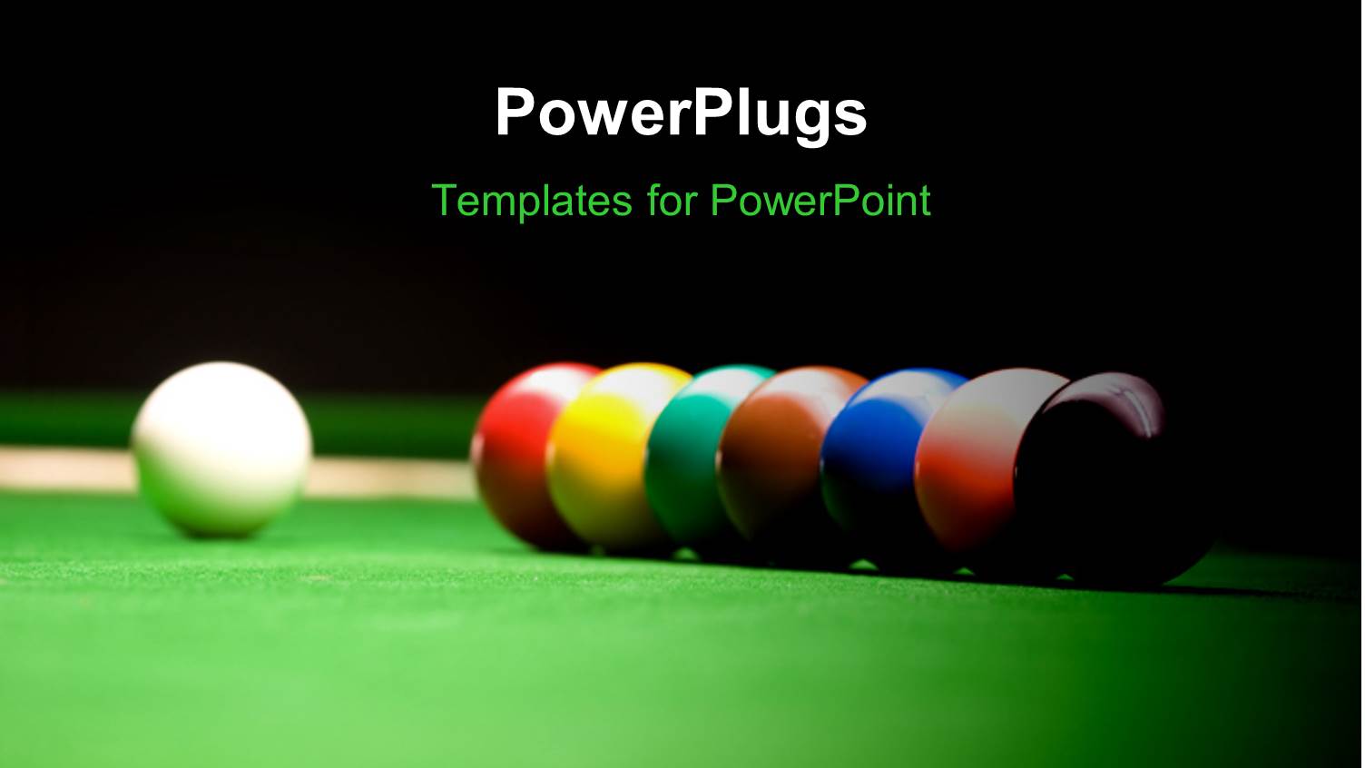 a Number of Snooker Balls with Blackish Background