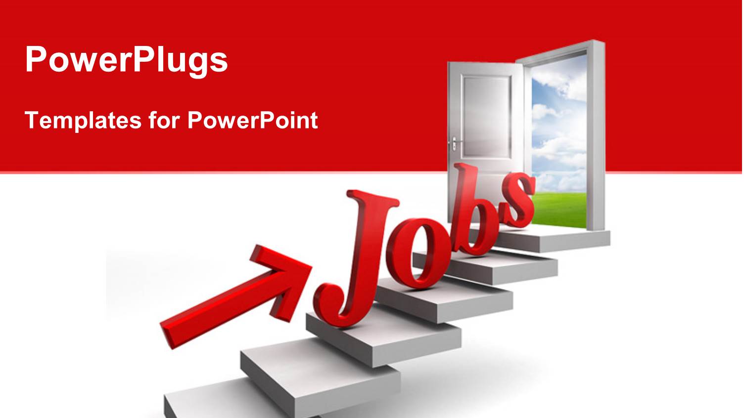 a Number of Stairs with the Door in Front