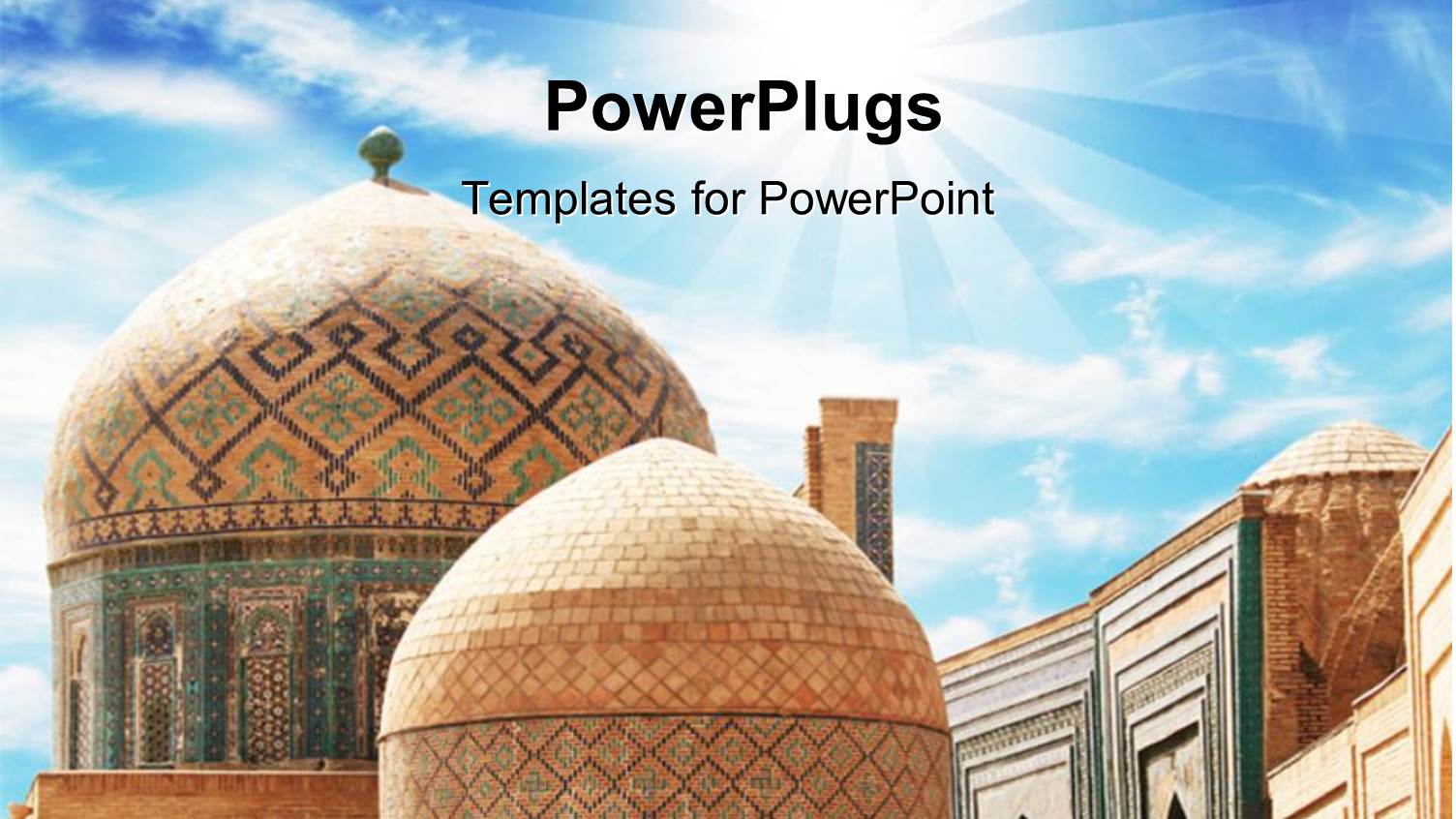 a Number of Tombs with Sunshine in the Background