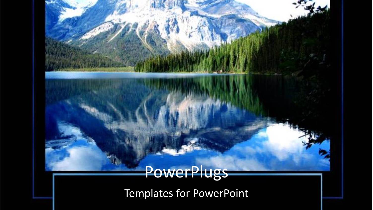 a Number of Trees and Mountains with their Reflection in Water