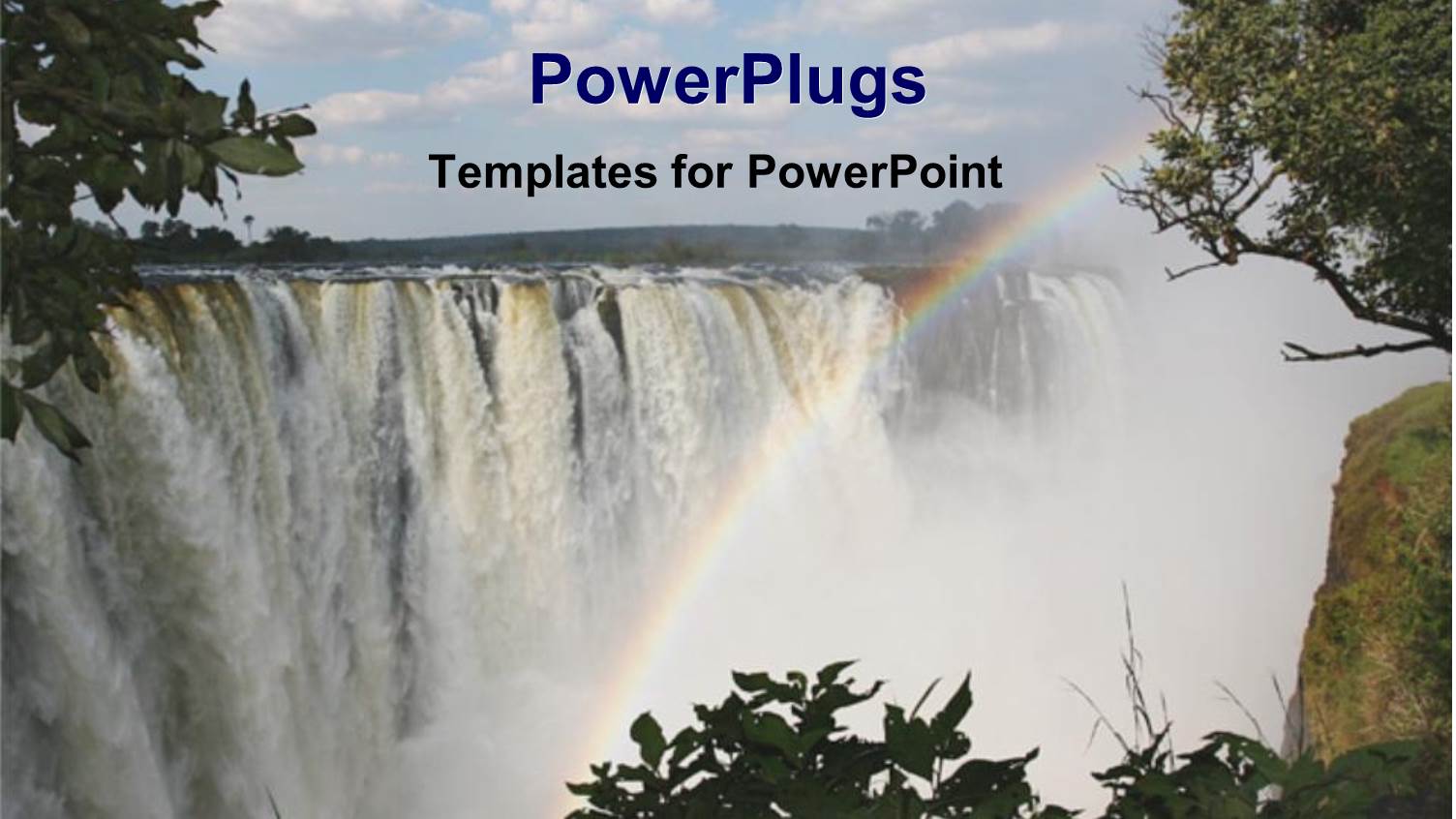 a Number of Trees with a Waterfall